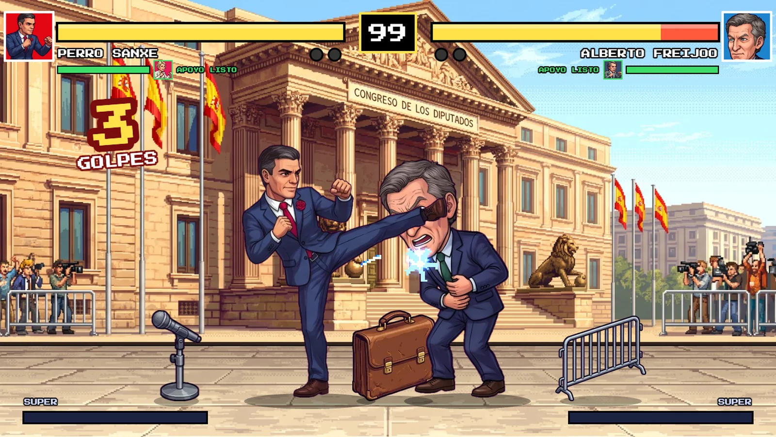 Combate delante del Congreso de los Diputados