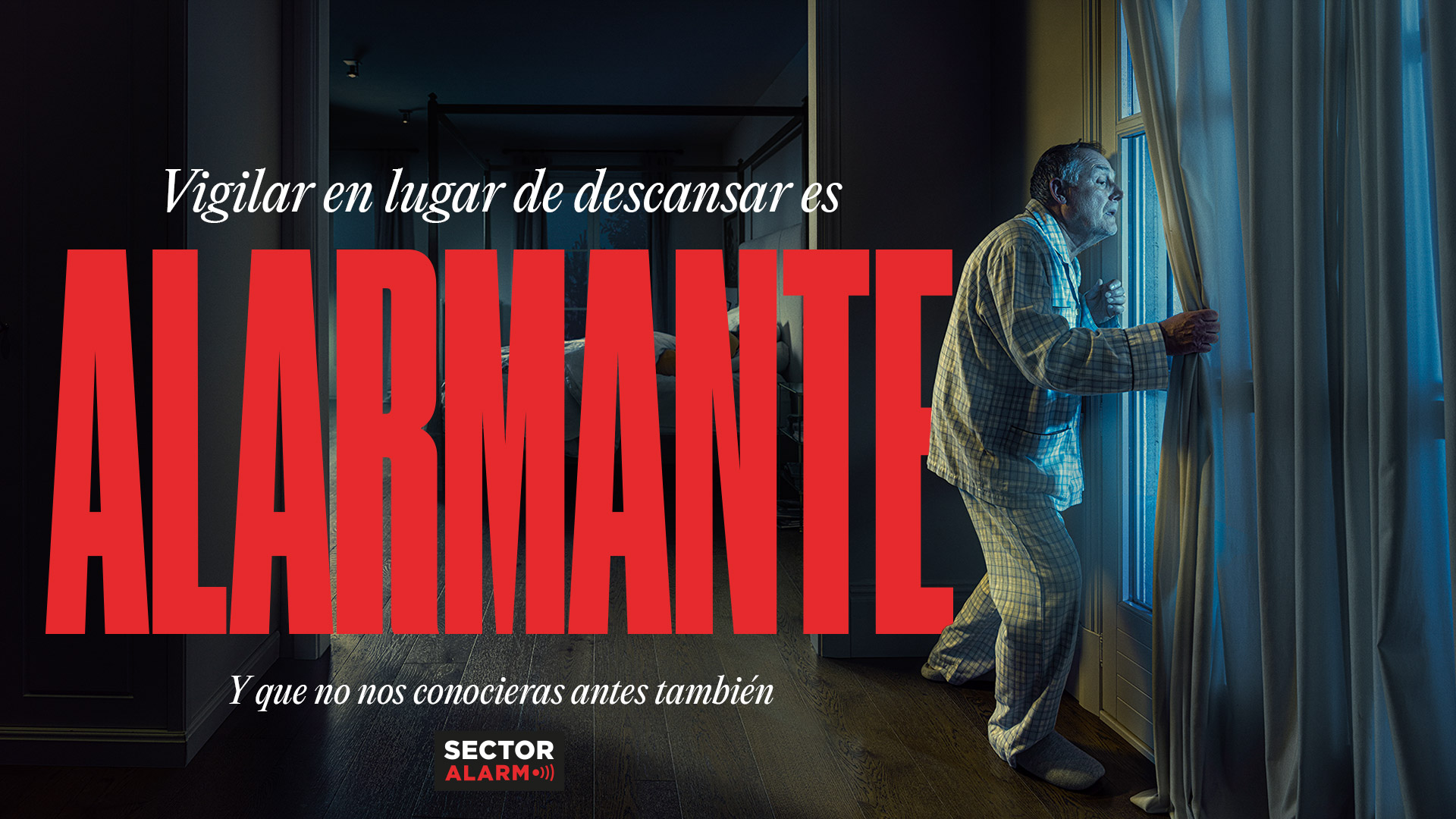 Campaña Vigilancia 24 horas — Sector Alarm. Dirección de Arte: Gastón Bruno.