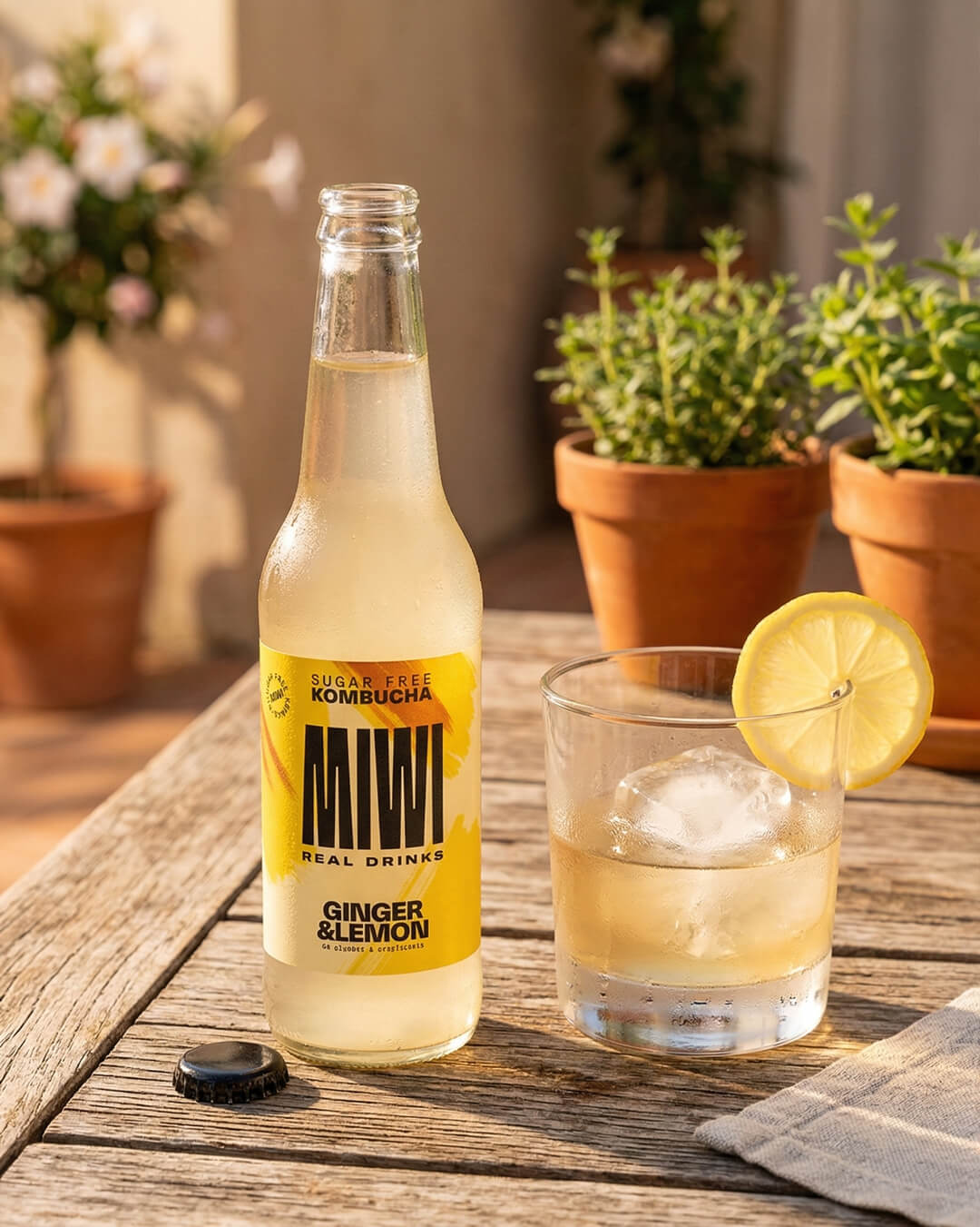 Dirección de arte con IA generativa para MIWI Real Drinks Ginger - Brand Content MIWI por Gastón Bruno