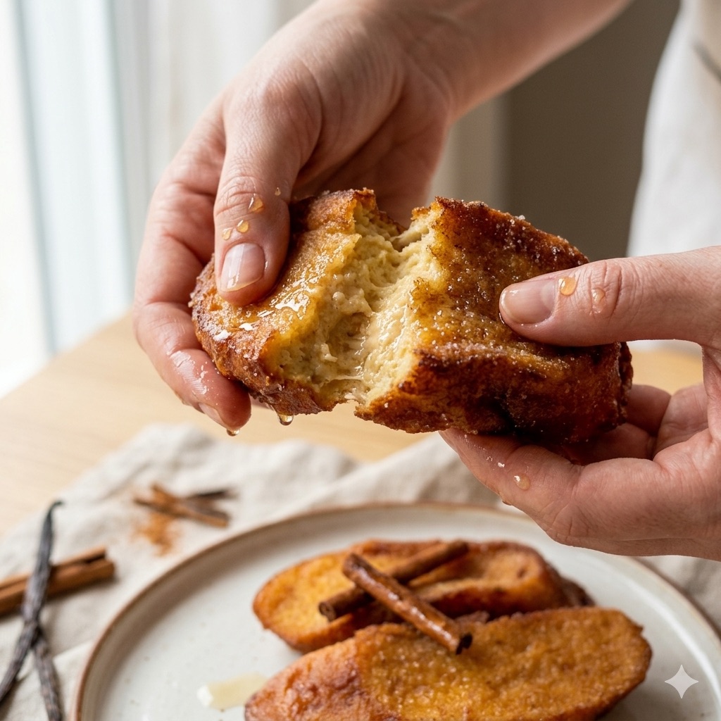 Fotografía torrija postre español IA
