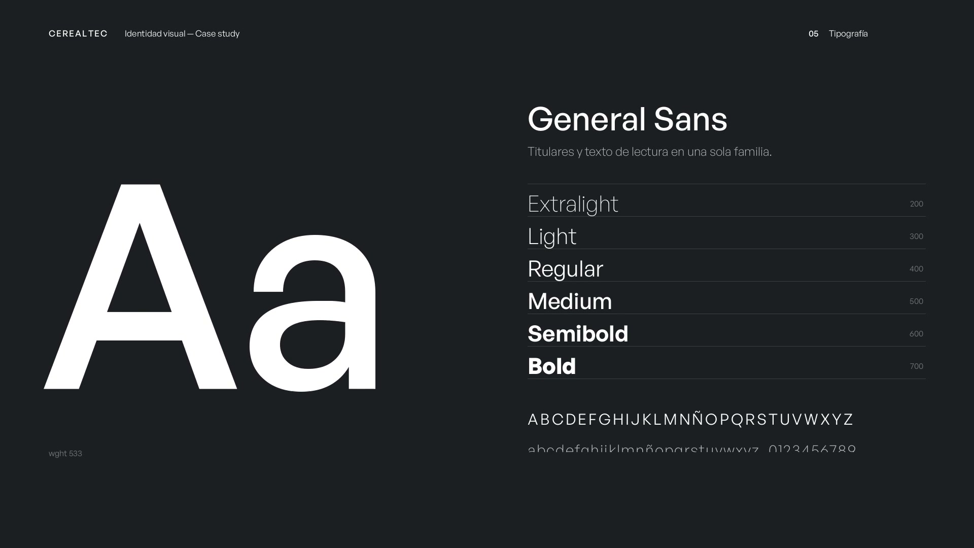 Tipografía General Sans en la identidad de Cerealtec