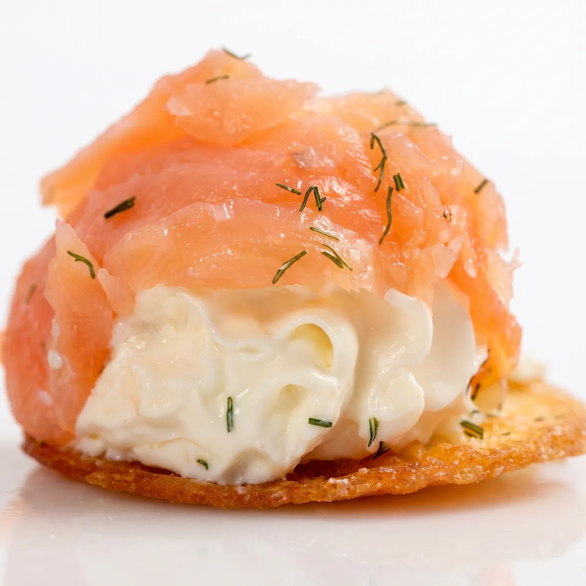 Blini de salmón ahumado de La Mallorquina, fotografía de producto con IA