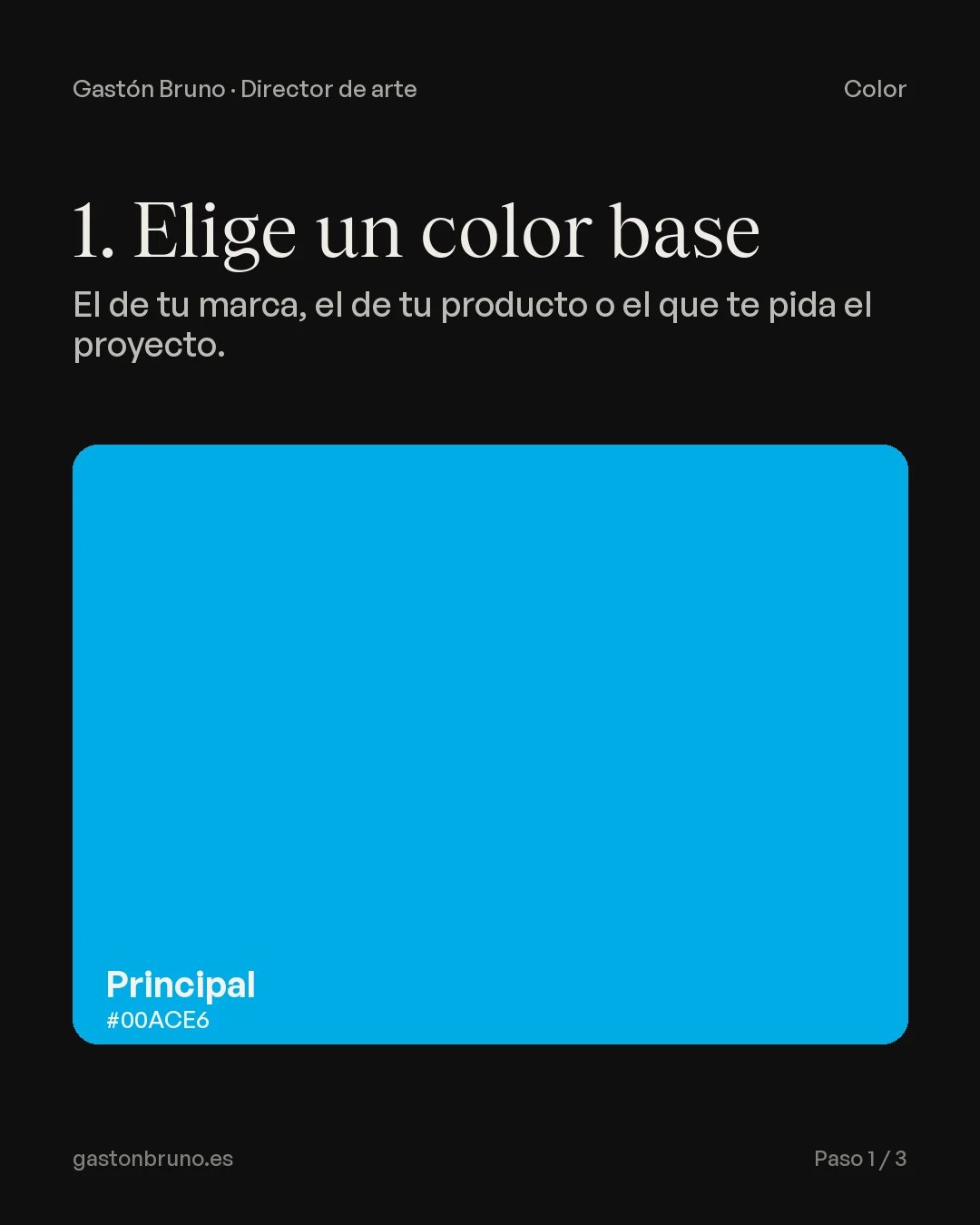 Paso 1: elegir el color base #00ACE6 para la paleta