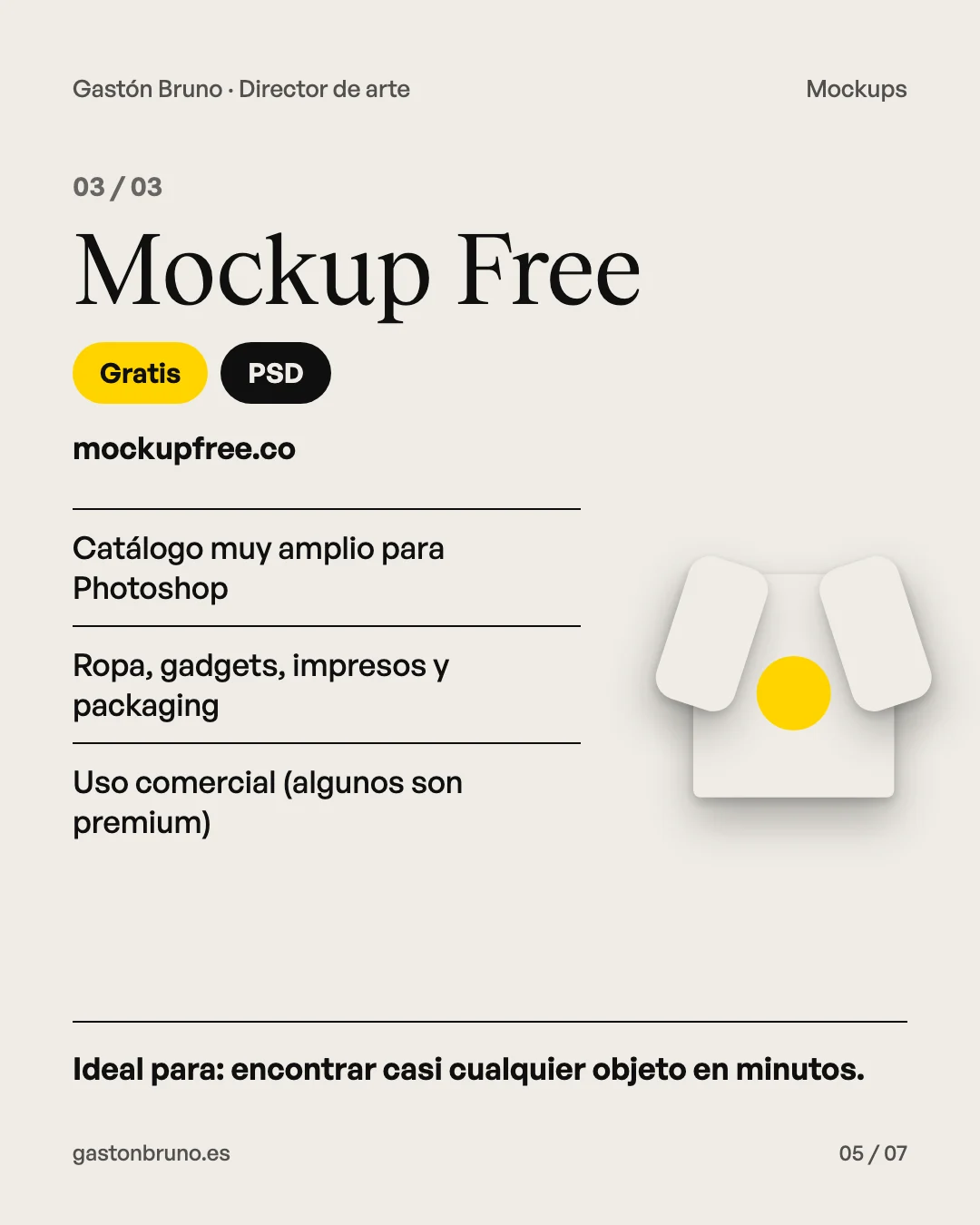 Mockup Free, catálogo de mockups PSD gratis para Photoshop