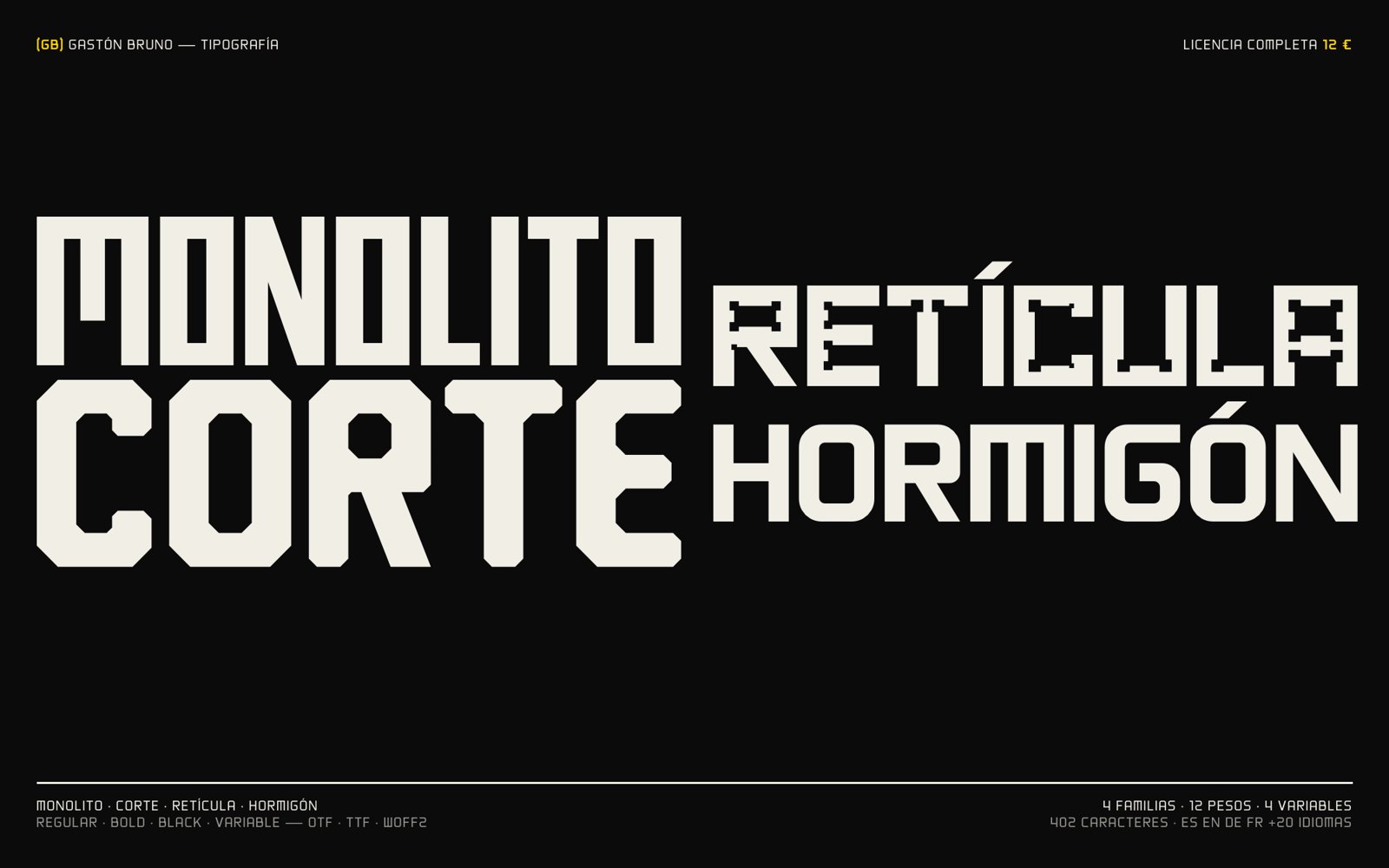 Pack Brutal — las cuatro familias