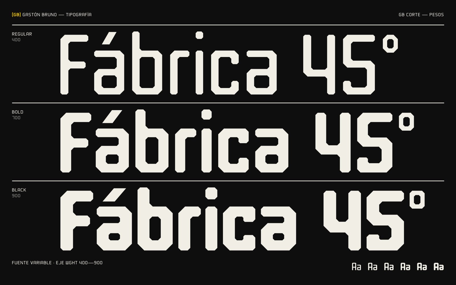 GB Corte — pesos
