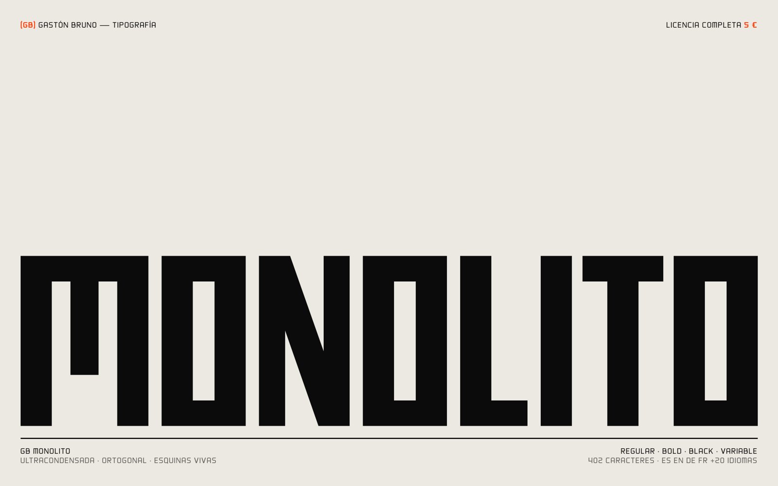 GB Monolito — portada