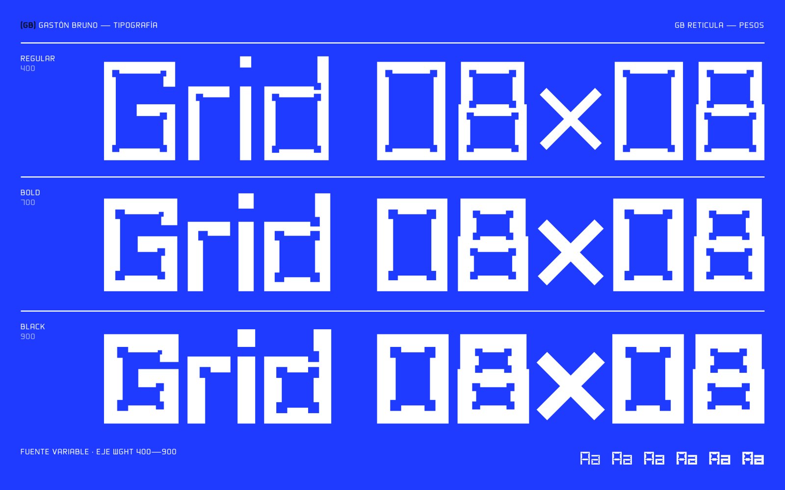 GB Reticula — pesos